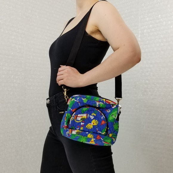 1990s golf themed quilted convertible bag - Picture 2 of 12